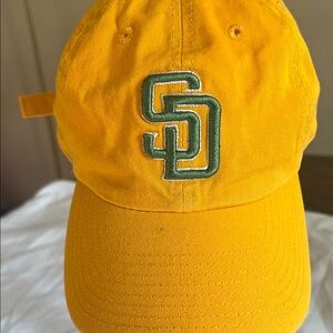 Yellow Cap with Green Embroidery